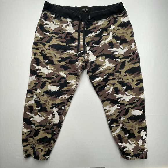 Rag & Bone Men's Camo Organic Cotton Sweatpants Jogger Size 2XL Orig $225‎ - Picture 1 of 10